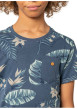 Thumbnail T-shirt en coton marine tropical pourvu d'une coupe droite et d'un col rond - Image 4