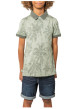 Thumbnail Polo en coton vert d'eau tropical pourvu d'une coupe droite et d'un col polo