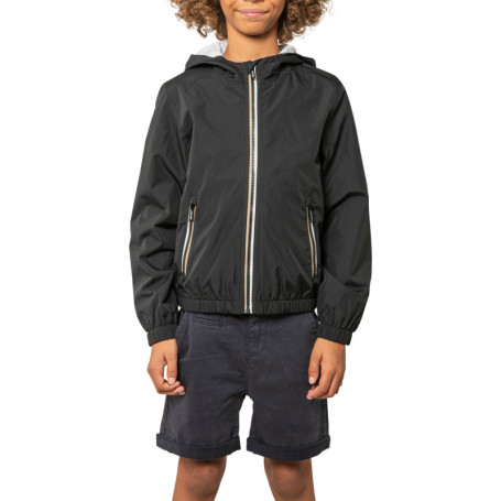 Veste imperméable noire unie pourvue d'une...
