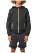 Thumbnail Veste imperméable noire unie pourvue d'une coupe droite et d'une capuche