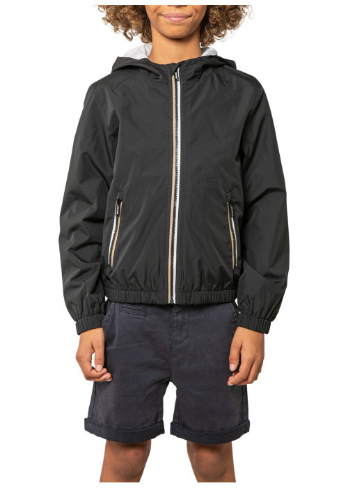 Veste imperméable noire unie pourvue d'une...