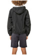 Thumbnail Veste imperméable noire unie pourvue d'une coupe droite et d'une capuche - Image 2