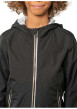Thumbnail Veste imperméable noire unie pourvue d'une coupe droite et d'une capuche - Image 4
