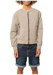 Thumbnail Bomber beige uni pourvu d'une coupe droite et de manches longues