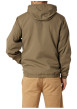 Thumbnail Veste imperméable kaki unie pourvue d'une coupe droite et d'une capuche - Image 2