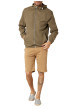 Thumbnail Veste imperméable kaki unie pourvue d'une coupe droite et d'une capuche - Image 3