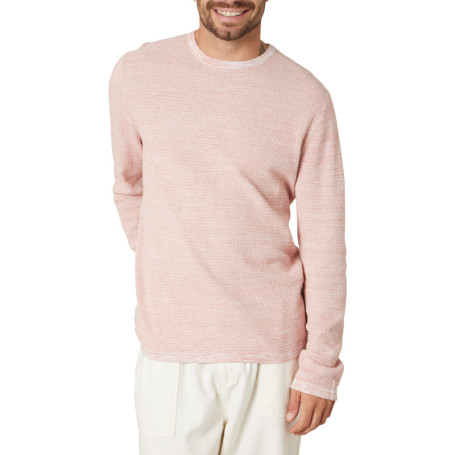 Pull en coton corail uni pourvu d'une coupe...