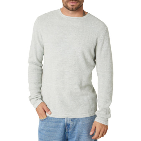 Pull en coton tilleul uni pourvu d'une coupe...