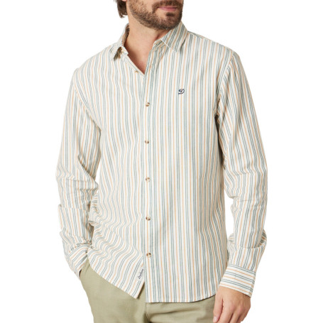 Chemise en coton blanche à rayures pourvue d'un...
