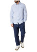 Thumbnail Chemise en coton bleu clair à rayures pourvue d'un col français - Image 3