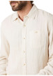 Thumbnail Chemise en coton écrue unie pourvue d'une coupe droite et d'un col français - Image 4