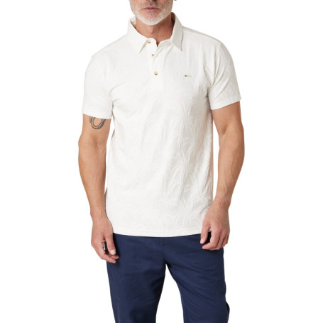 Polo en coton blanc uni pourvu d'une coupe...