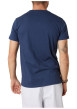 Thumbnail T-shirt en coton marine uni pourvu d'une coupe droite et d'un col rond - Image 2