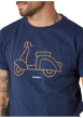 Thumbnail T-shirt en coton marine uni pourvu d'une coupe droite et d'un col rond - Image 4