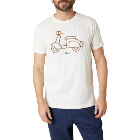 T-shirt en coton blanc uni pourvu d'une coupe...
