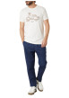 Thumbnail T-shirt en coton blanc uni pourvu d'une coupe droite et d'un col rond - Image 3