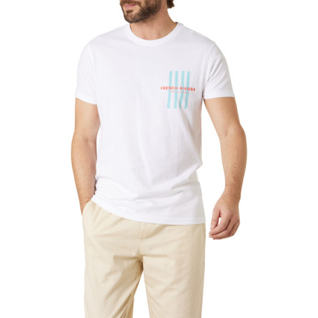 T-shirt en coton blanc uni pourvu d'un col rond...