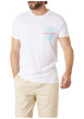 Thumbnail T-shirt en coton blanc uni pourvu d'un col rond et d'une coupe droite
