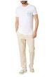 Thumbnail T-shirt en coton blanc uni pourvu d'un col rond et d'une coupe droite - Image 3