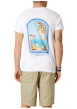 Thumbnail T-shirt en coton blanc uni pourvu d'une coupe droite et de manches courtes - Image 2