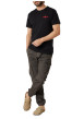 Thumbnail T-shirt en coton noir uni pourvu d'une coupe droite et d'un col rond - Image 3