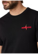Thumbnail T-shirt en coton noir uni pourvu d'une coupe droite et d'un col rond - Image 4