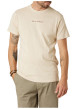 Thumbnail T-shirt en coton écru uni pourvu d'une coupe droite et d'un col rond