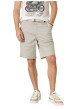 Thumbnail Short chino en coton kaki géométrique pourvu d'une coupe droite