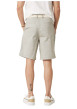 Thumbnail Short chino en coton kaki géométrique pourvu d'une coupe droite - Image 2