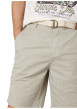 Thumbnail Short chino en coton kaki géométrique pourvu d'une coupe droite - Image 4