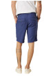 Thumbnail Short chino en coton marine uni pourvu de passants pour la ceinture - Image 2