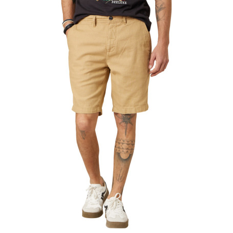 Short chino en coton beige uni pourvu de...