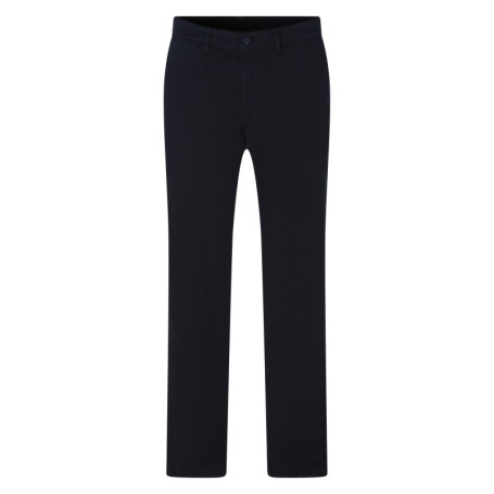 Pantalon chino en coton marine uni pourvu d'une...