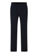 Thumbnail Pantalon chino en coton marine uni pourvu d'une coupe droite