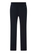 Thumbnail Pantalon chino en coton marine uni pourvu d'une coupe droite - Image 2