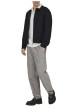 Thumbnail Pantalon en coton et lin mélangé taupe uni pourvu d'une coupe loose - Image 3