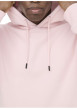 Thumbnail Sweat en coton mélangé rose uni pourvu de manches longues et d'une coupe droite - Image 7