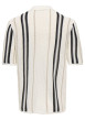 Thumbnail Chemise en coton mélangé blanche à rayures pourvu d'un col chemise - Image 2