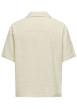 Thumbnail Chemise en coton écrue unie pourvue d'une coupe droite et d'un col cubain - Image 2