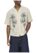 Thumbnail Chemise en coton écrue unie pourvue d'une coupe droite et d'un col cubain - Image 6