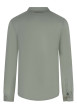 Thumbnail Chemise en lin verte unie avec une coupe droite et un col français - Image 2
