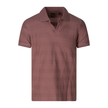 Polo en coton corail uni avec une coupe droite...