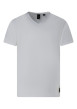 Thumbnail T-shirt en coton blanc uni avec une coupe droite et un col v