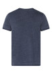 Thumbnail T-shirt marine uni pourvu d'un col v et des manches courtes - Image 2