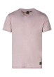 Thumbnail T-shirt saumon uni pourvu d'un col v et des manches courtes