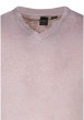 Thumbnail T-shirt saumon uni pourvu d'un col v et des manches courtes - Image 3