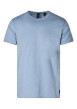 Thumbnail T-shirt en coton bleu uni pourvu d'une coupe droite et d'un col rond