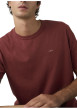 Thumbnail T-shirt en coton bordeaux à coupe droite pourvu du logo de la marque - Image 5
