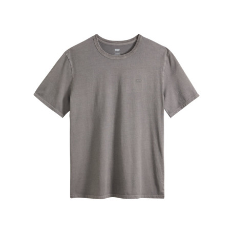T-shirt en coton gris à coupe droite pourvu du...