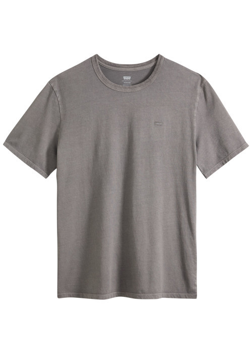 T-shirt en coton gris à coupe droite pourvu du...